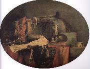 Jean Baptiste Simeon Chardin Military ceremonial instruments oil painting on canvas